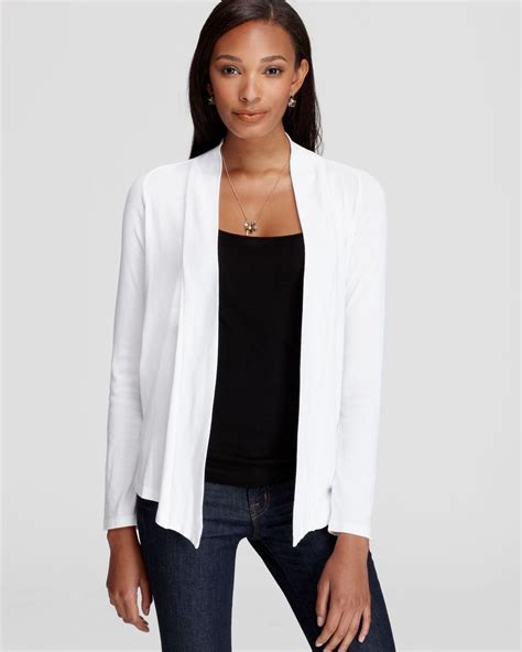 white open front cardigan.